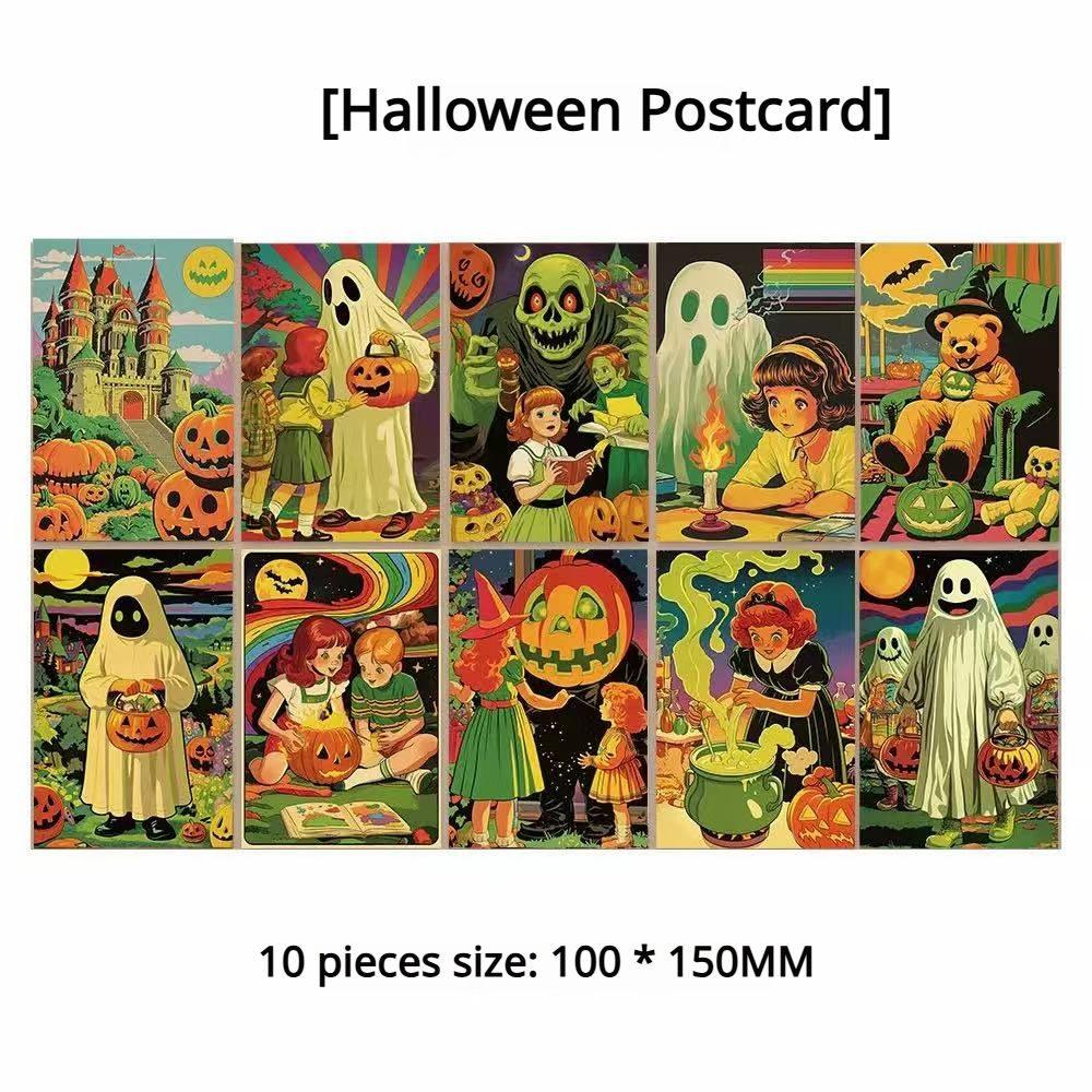 0604 Halloween Postcard 10pcs