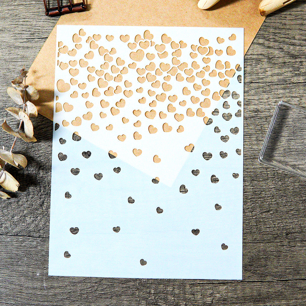 0725 Heart pattern stencil 15CM*20CM