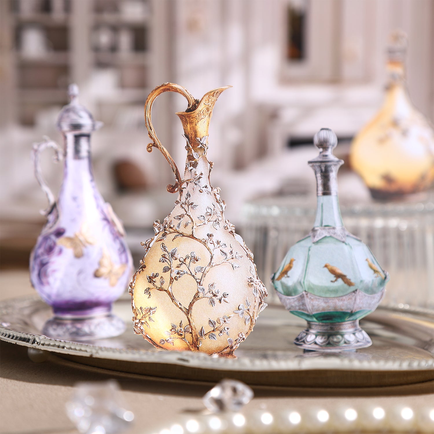 260102 Vintage bottle cardstock sticker -8Pcs each pack