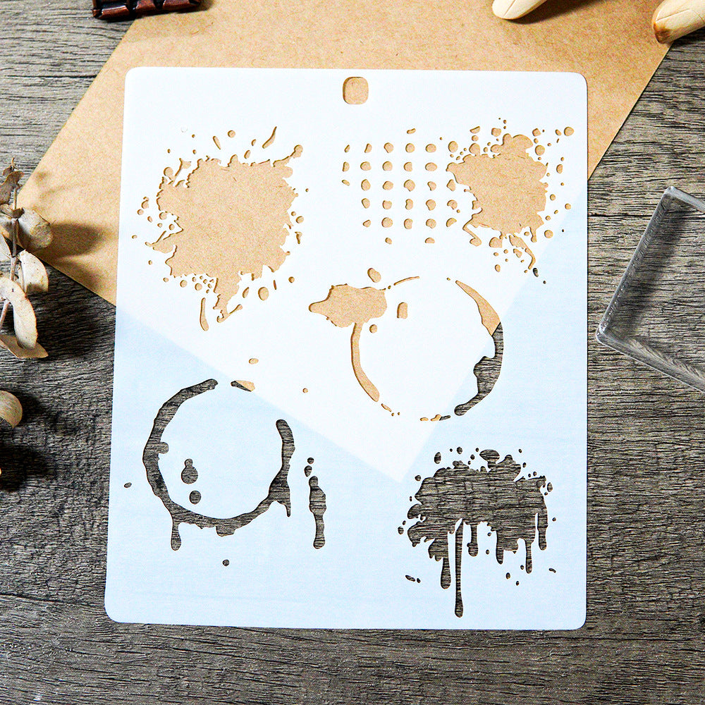 260119 Coffee stained stencil 14.5cm*17.3cm