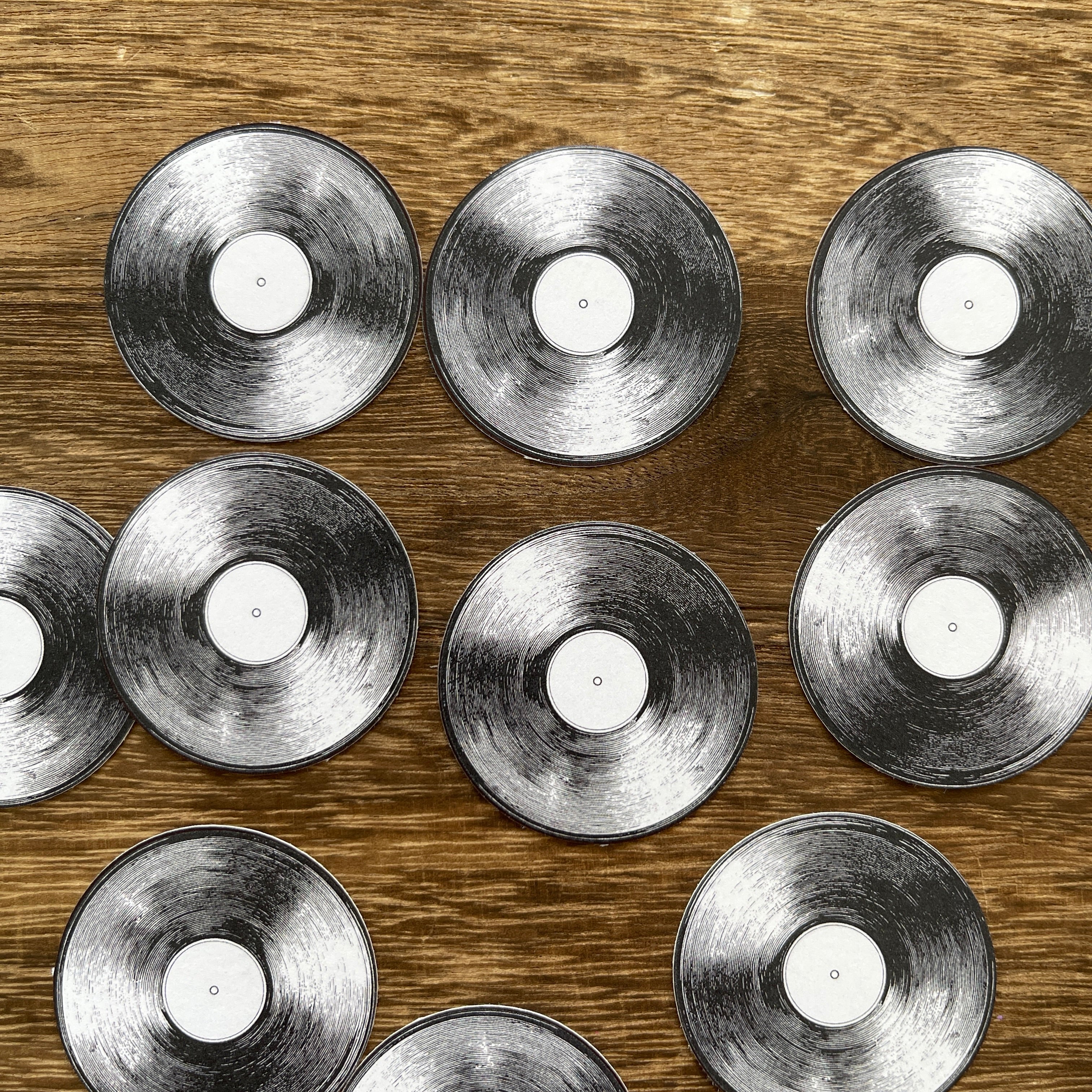 Record shaped card 1 pack 10 pcs *diameter 4.7cm