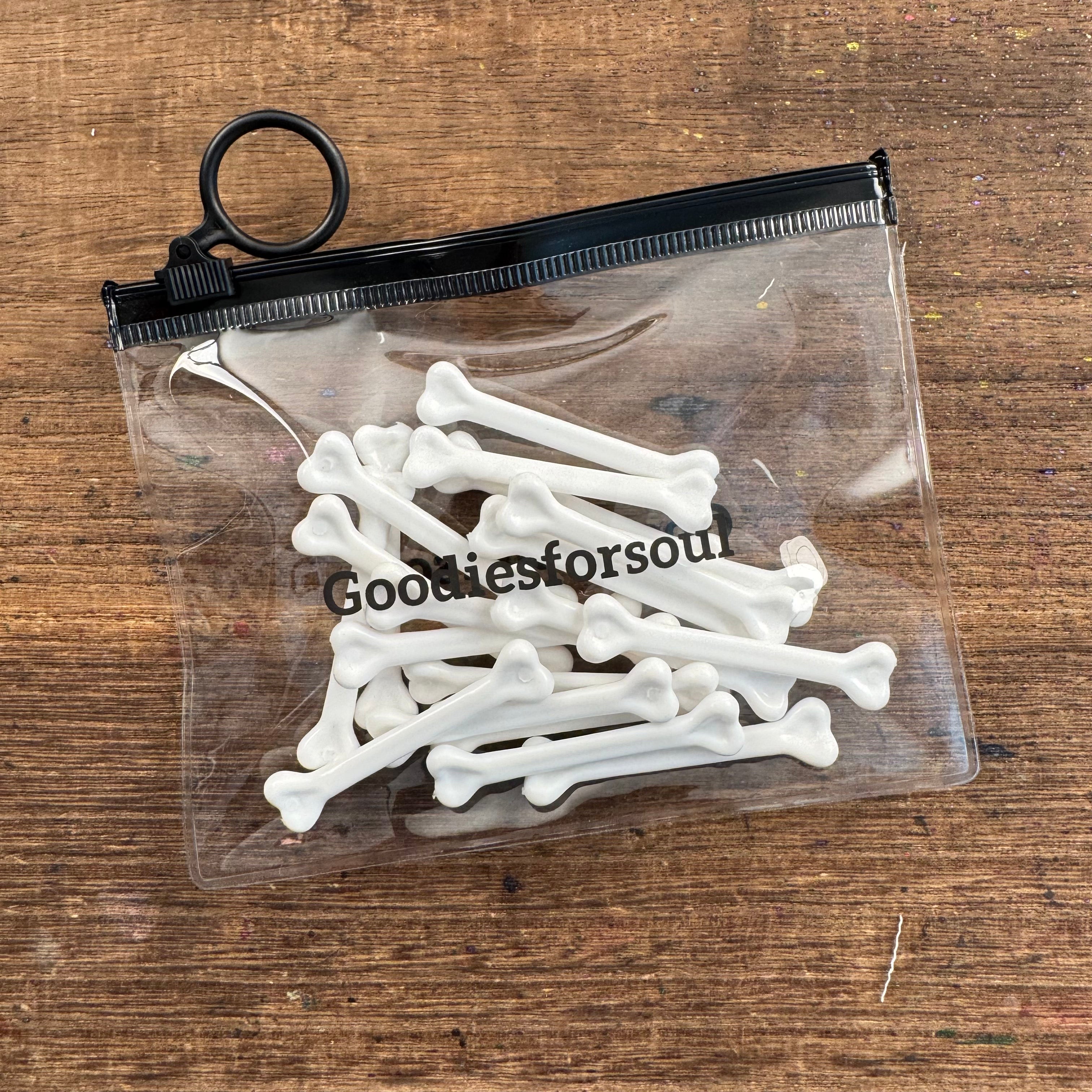 Plastic white bones 1pack 20pcs