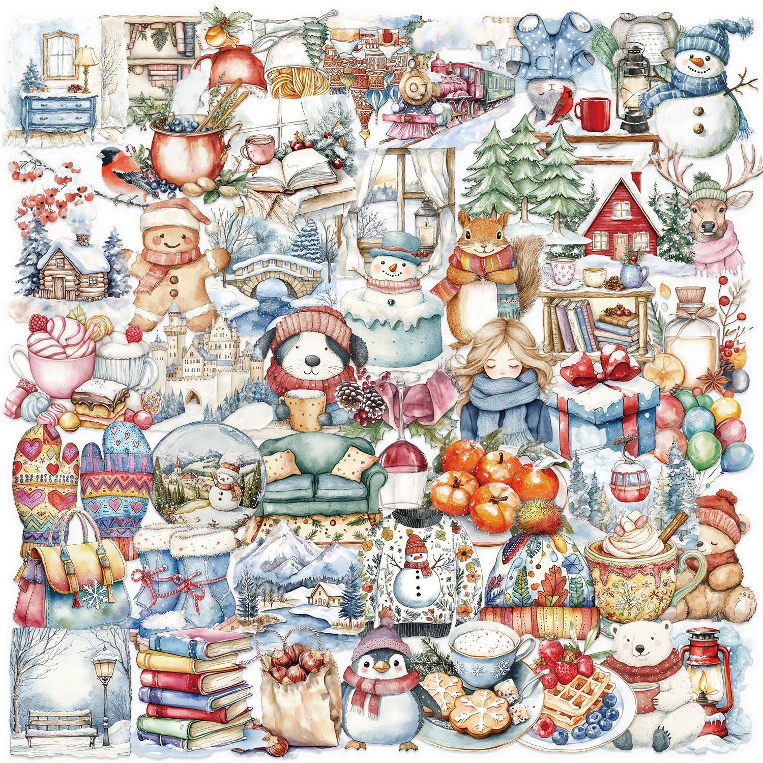 1023 50 Christmas party PET sticker