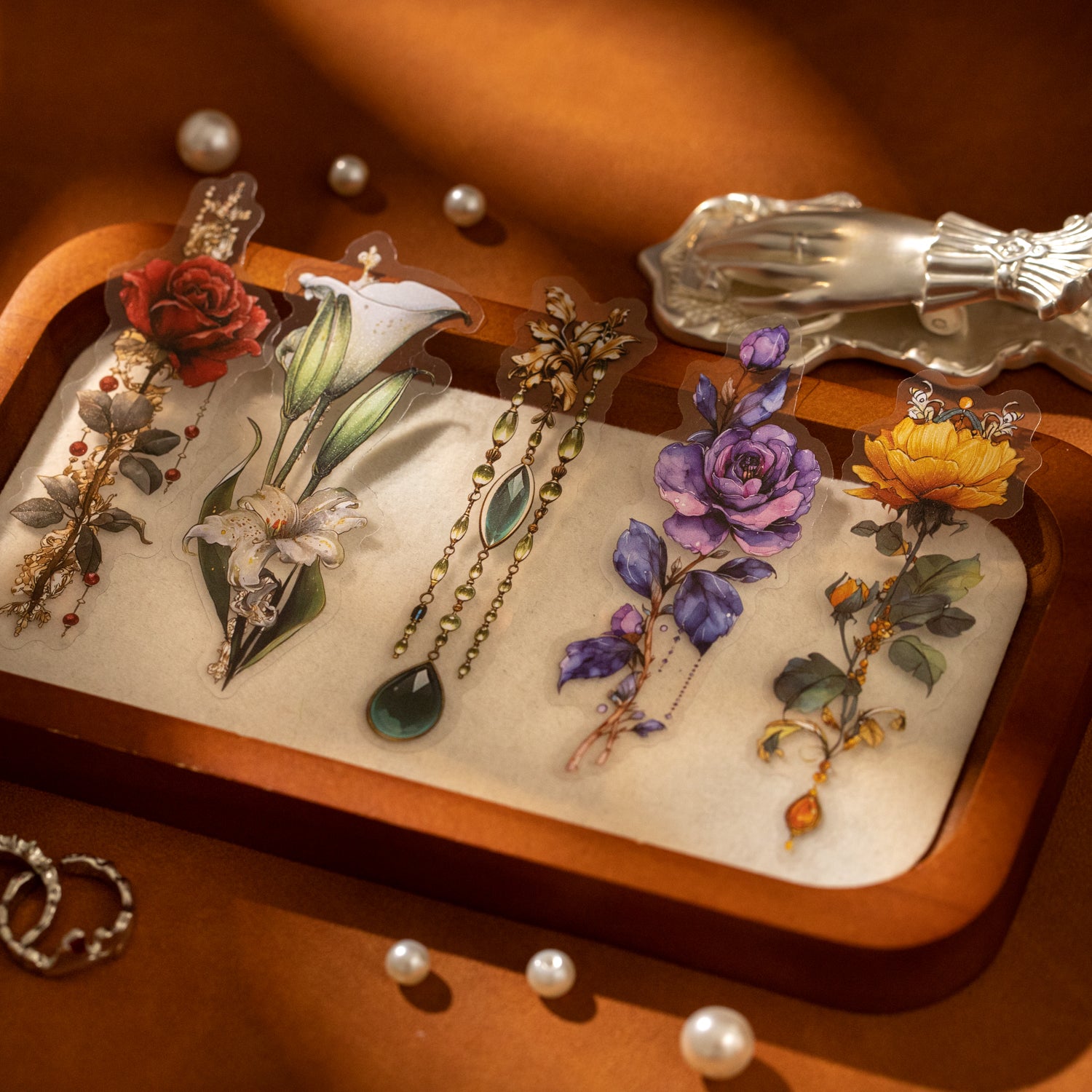 260102 Flowers PET sticker -20Pcs each pack