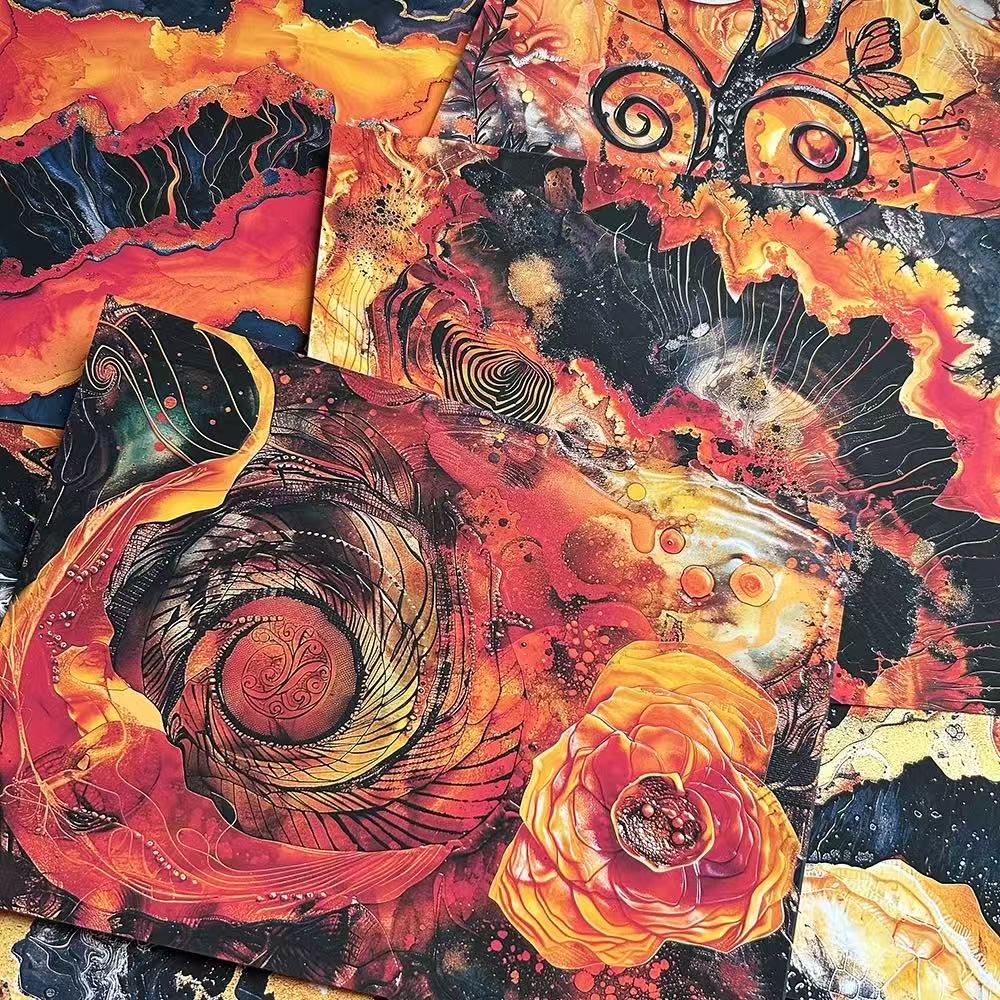 1117 A4 size Vintage Style Paper 6 pcs