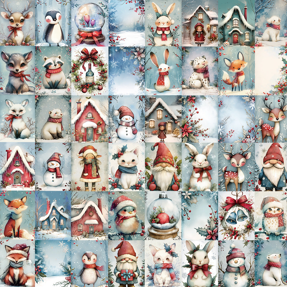 1004 50 Christmas in the snow sticker