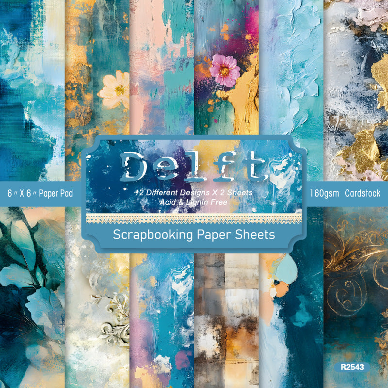0509 Delft background paper R2543 -24Pcs each pack