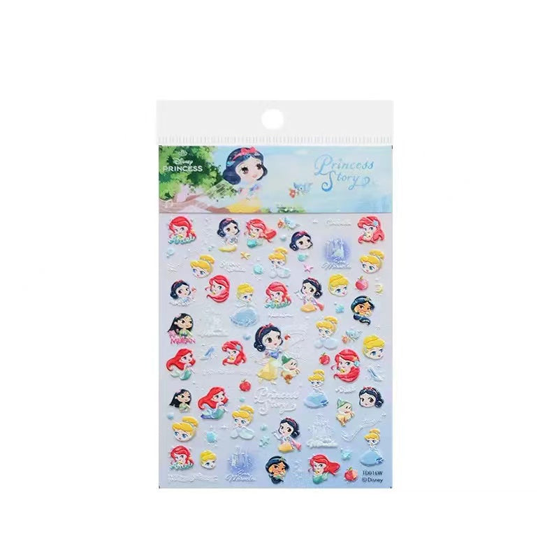 0509 M-85- Mermaid Princess Embossed Mini sticker 1 Pcs