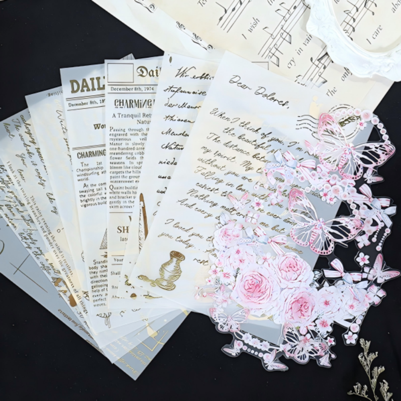 0906 Golden years · Gold vellum paper Mixed pack -9Pcs each pack