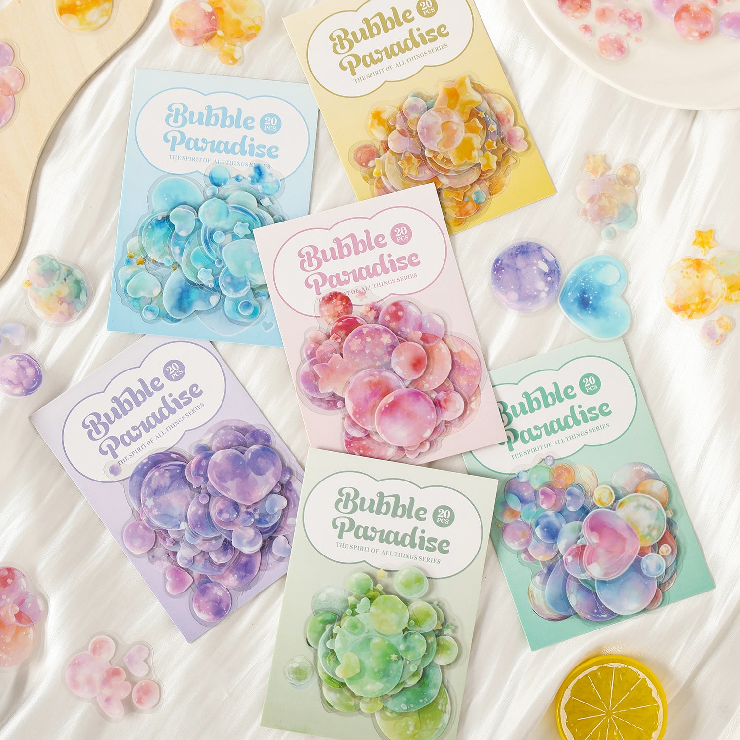 260128 Dreamy bubble PET sticker -20Pcs each pack
