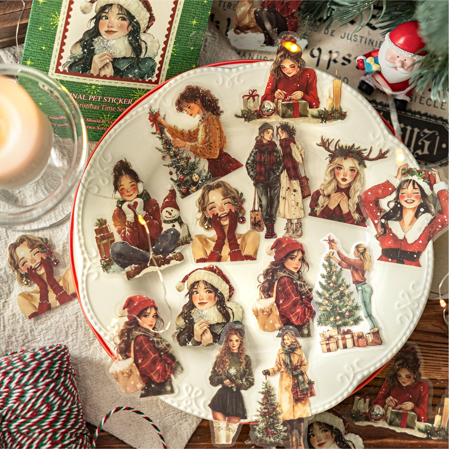 0827 Christmas time PET Sticker -30Pcs each pack