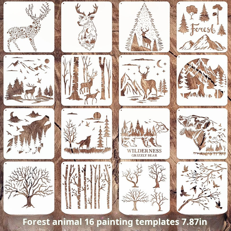 0621 Forest animals stencil -12Pcs each pack