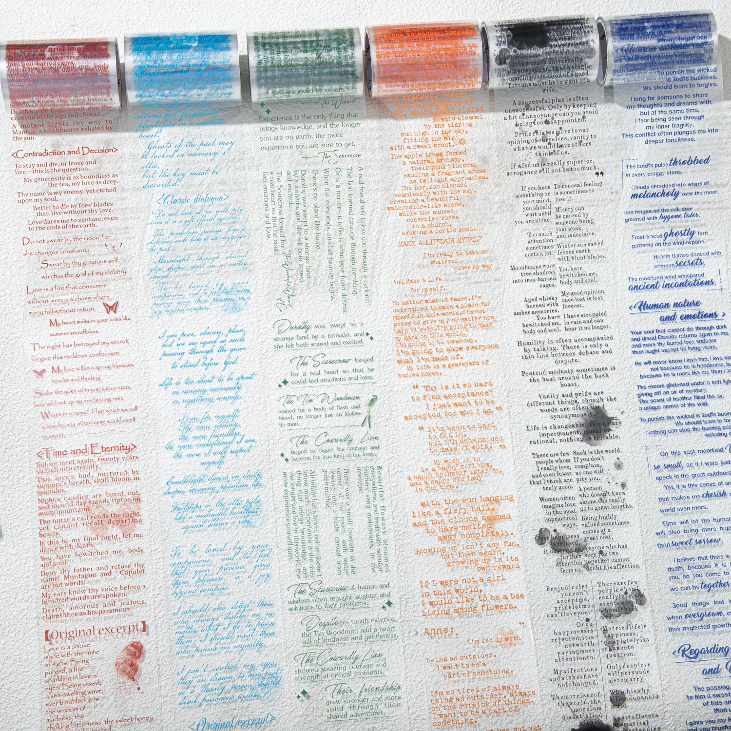 0826 Text fragments PET tape -6cm*2m