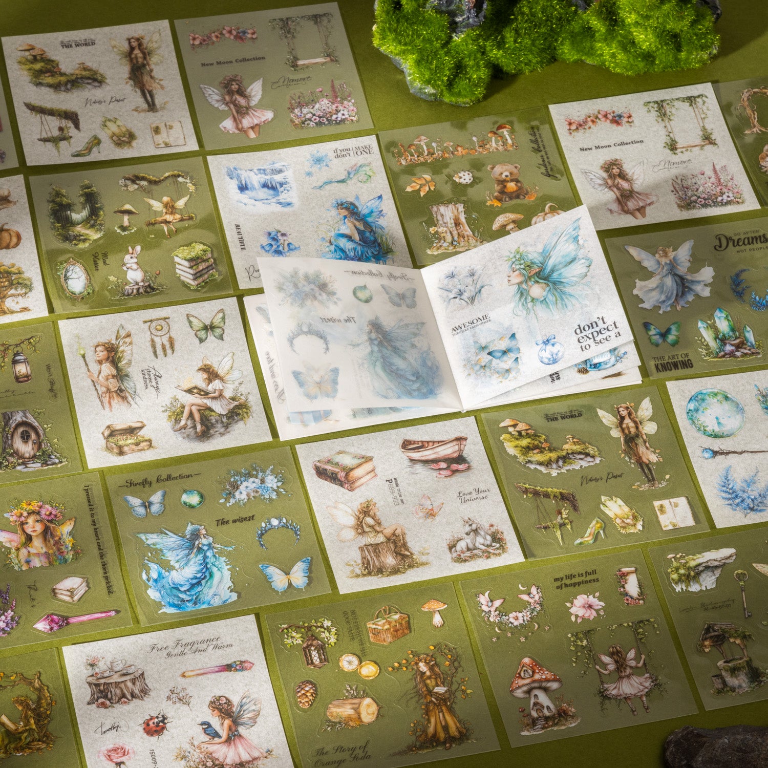0830 Forest elf PET & Washi Sticker book -20Pcs each pack