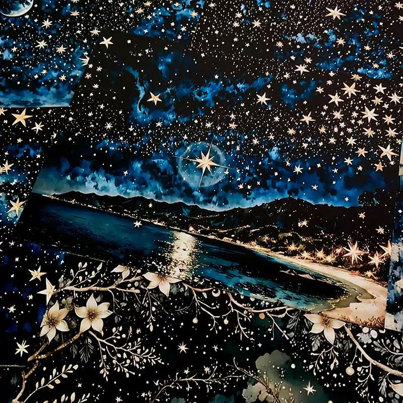 0306 A4 size Cosmic Star River Style Paper 2 pcs
