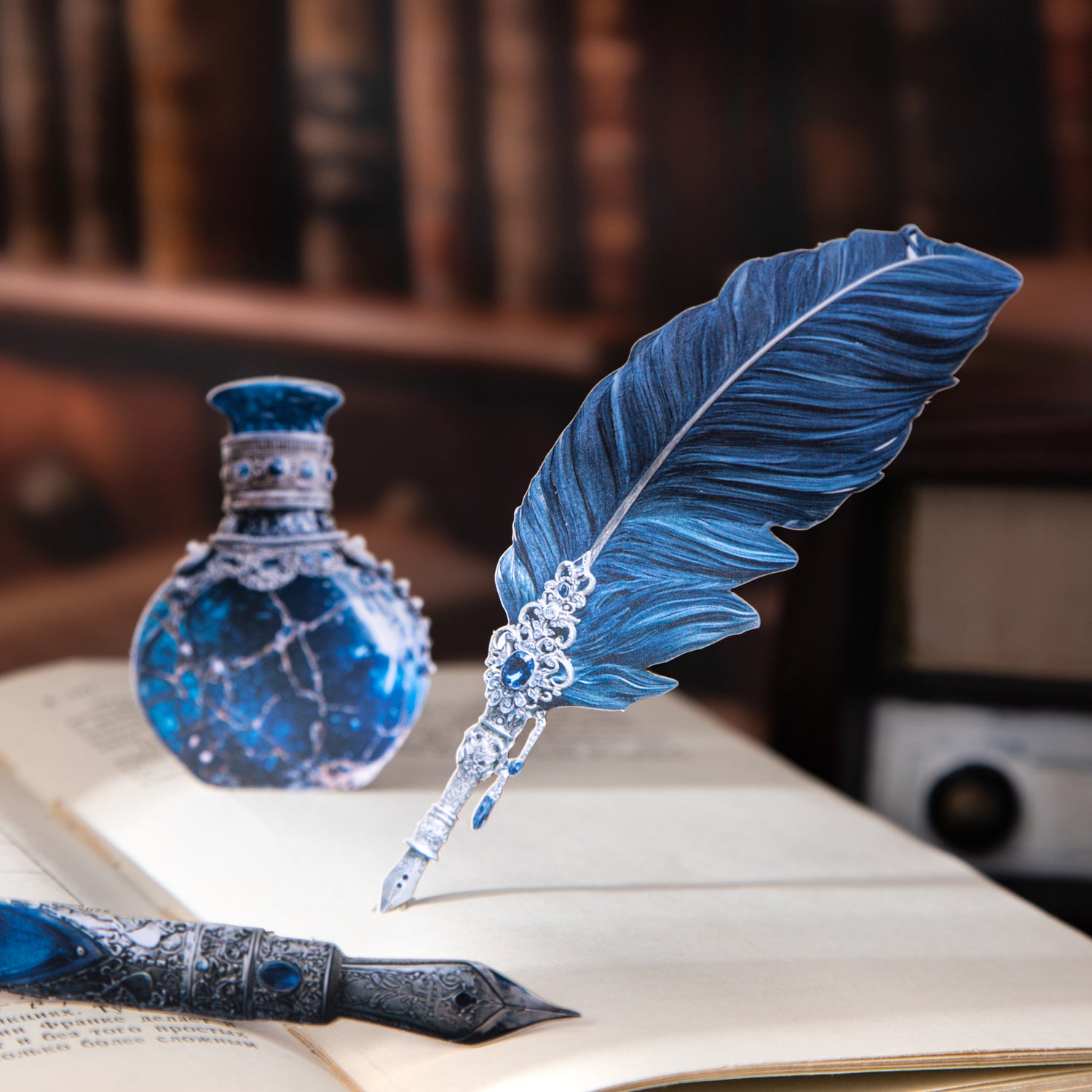 1224 Feather pen cardstock sticker -10Pcs each pack