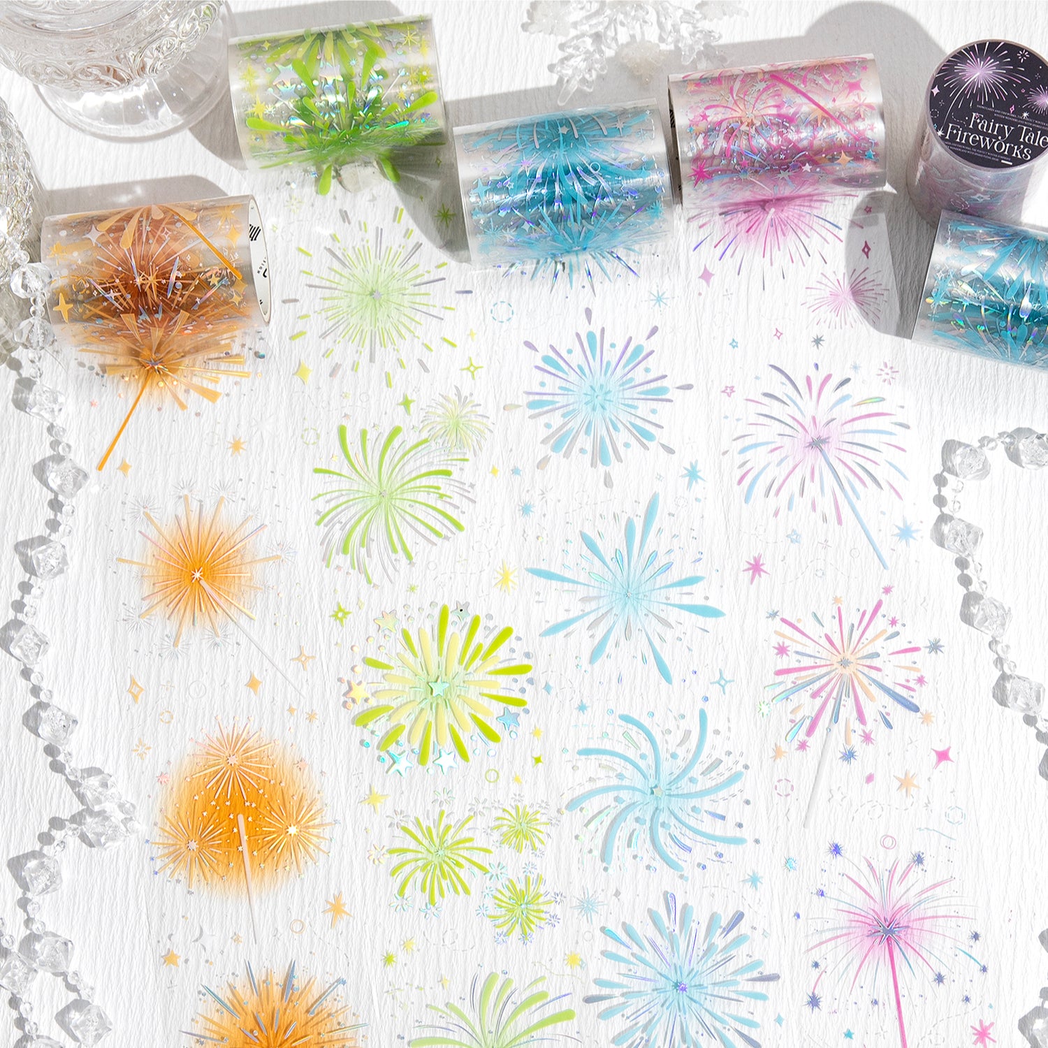 0218 Fairy Tale Fireworks Series PET tape -6CM*2M
