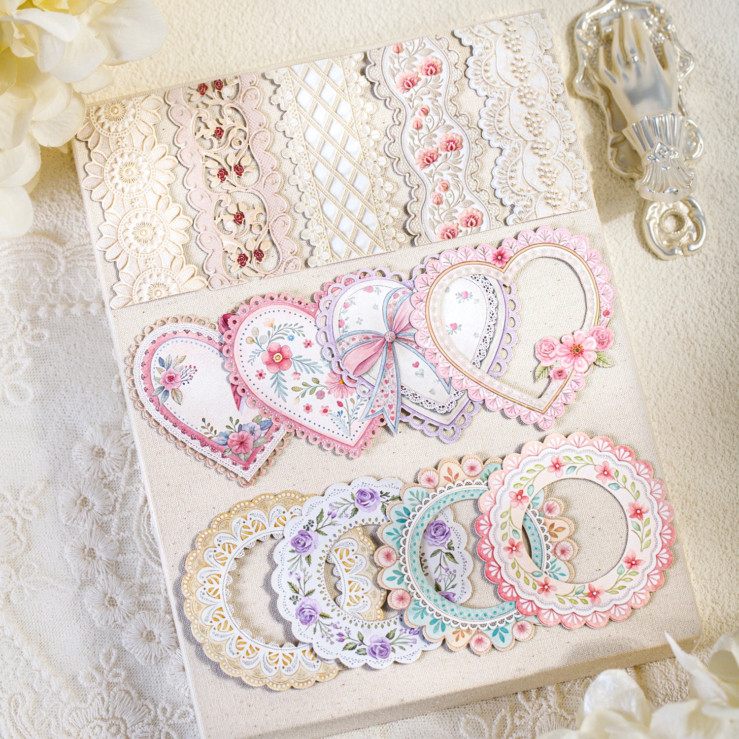 0916 Lace border Solid Sticker -20Pcs each pack