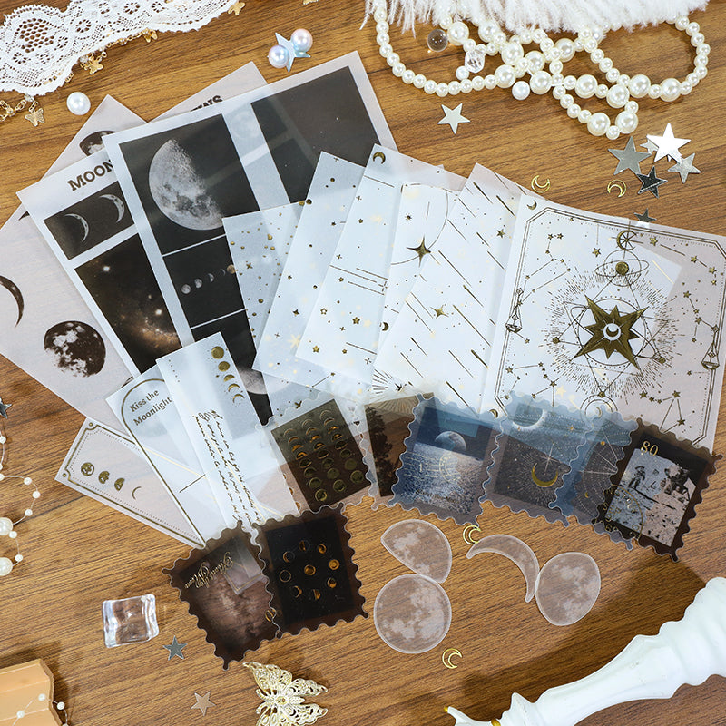 0906 About the Moon vellum paper Mixed pack -25Pcs each pack