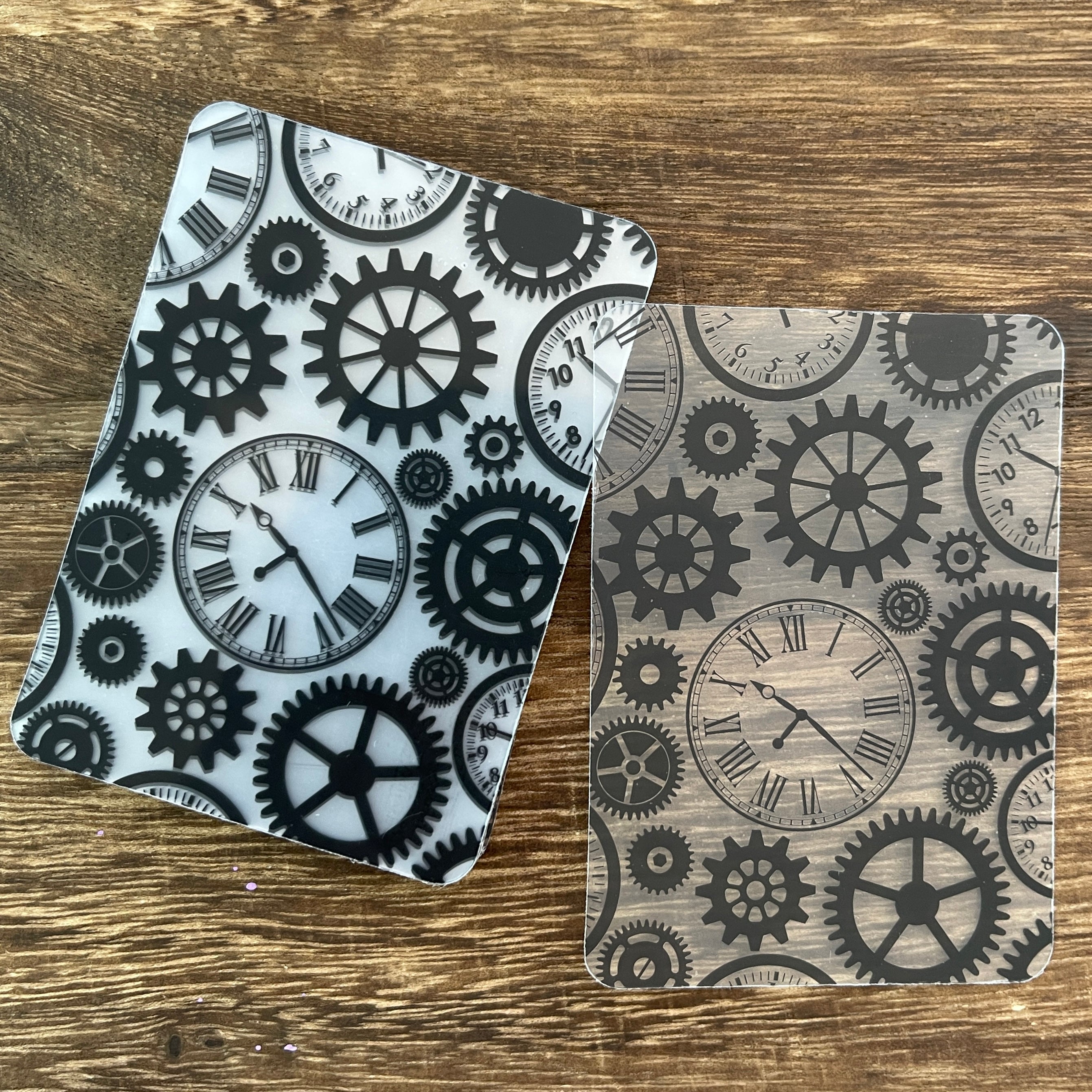 Black Gear Clear ATC card 20 pcs 1 pack *Both sides have protective film