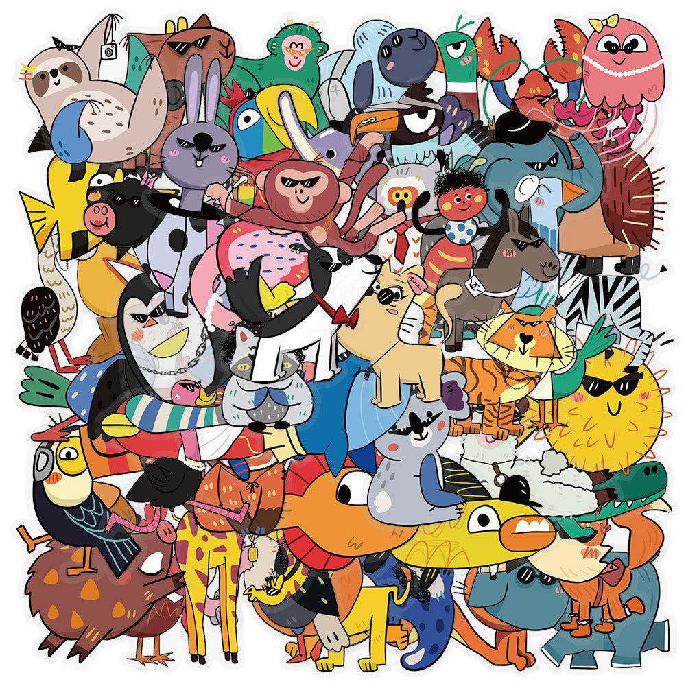 1016 50 Fashion animals PET sticker