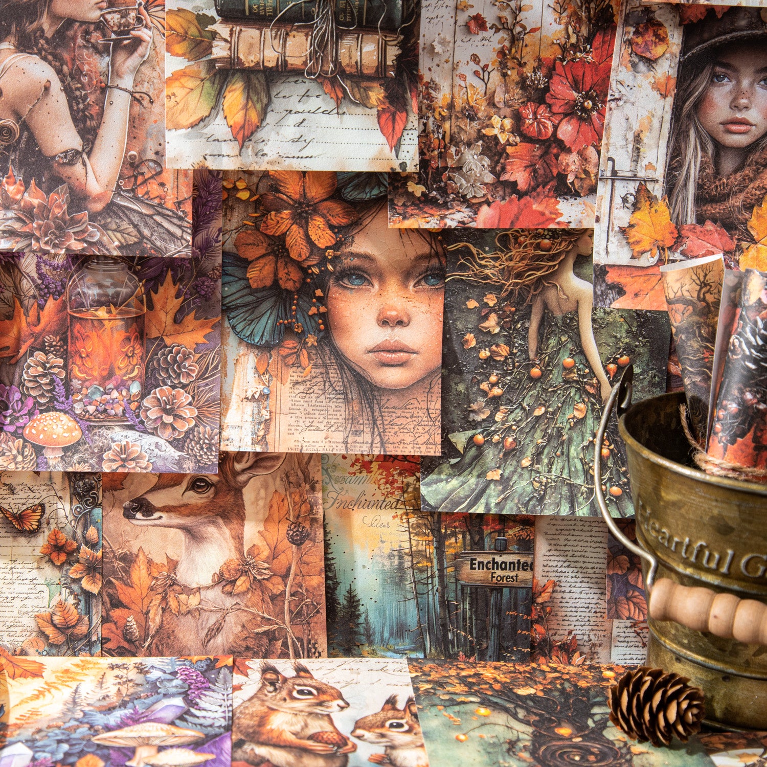 0916 Autumn Forest paper -30Pcs each pack