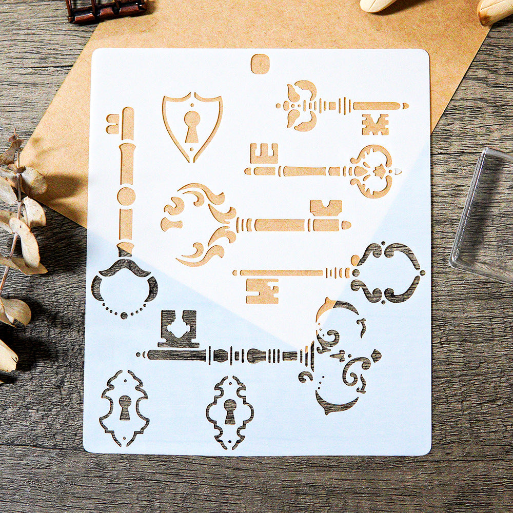 0724 Key stencil 17.5CM*14.5CM