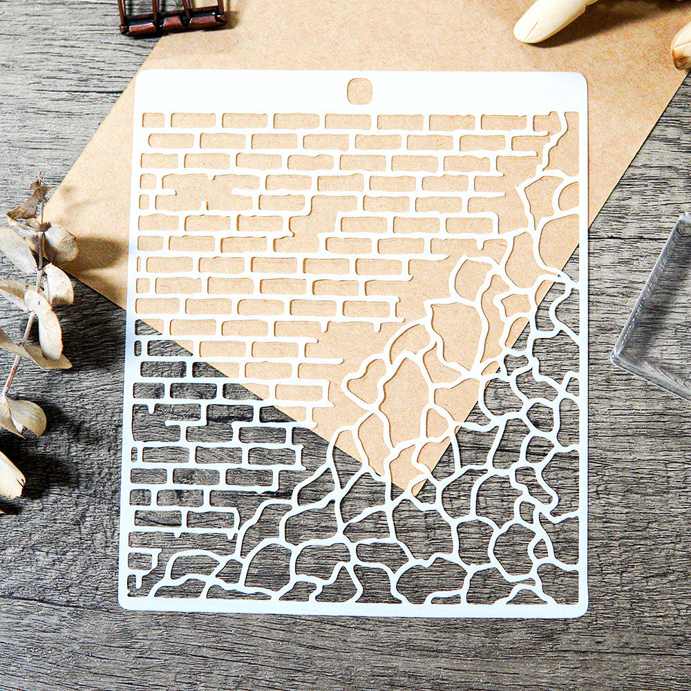 0724 Wall tiles stencil 17.5CM*14.5CM