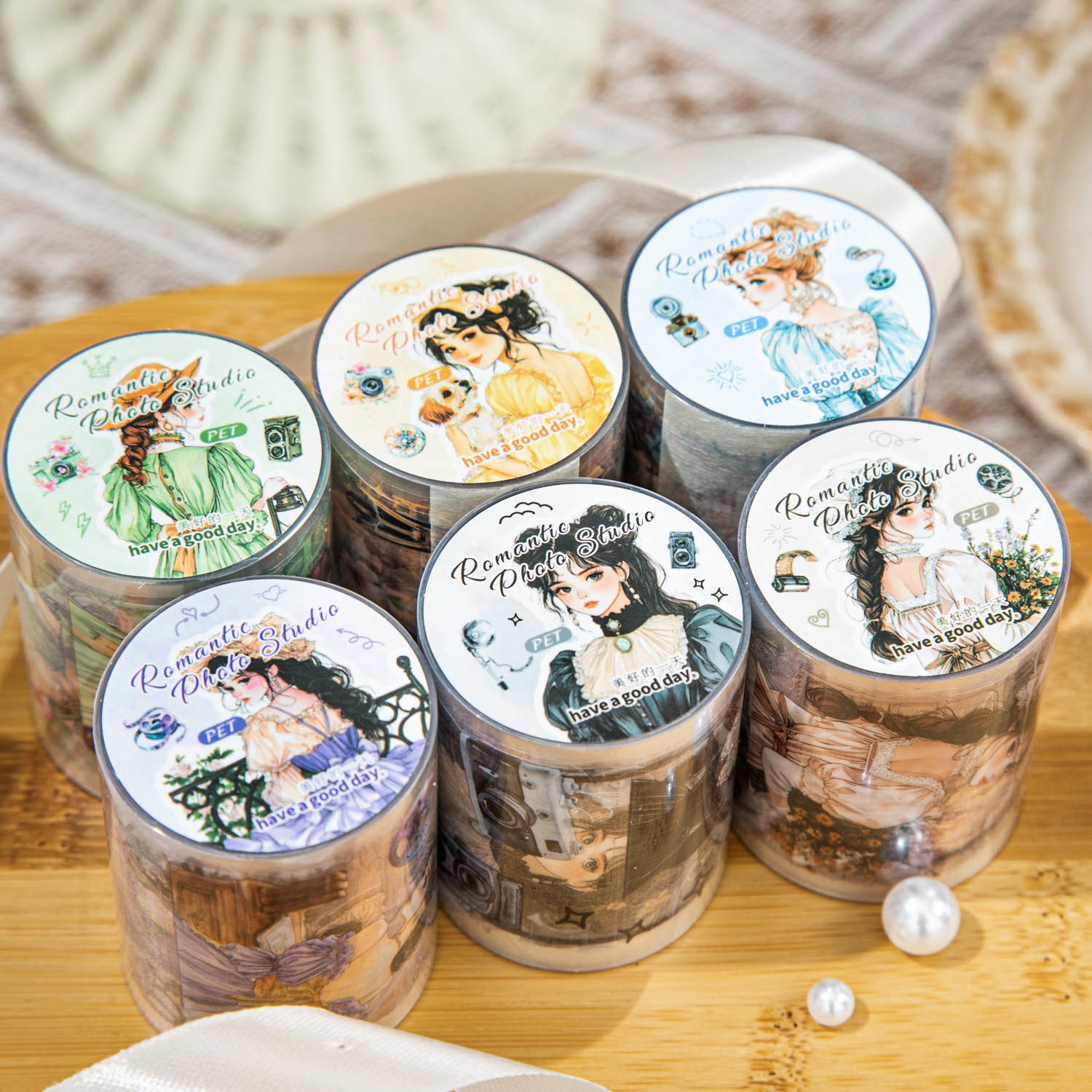 0121 Romantic Photo Studio Series PET tape -5CM*2M