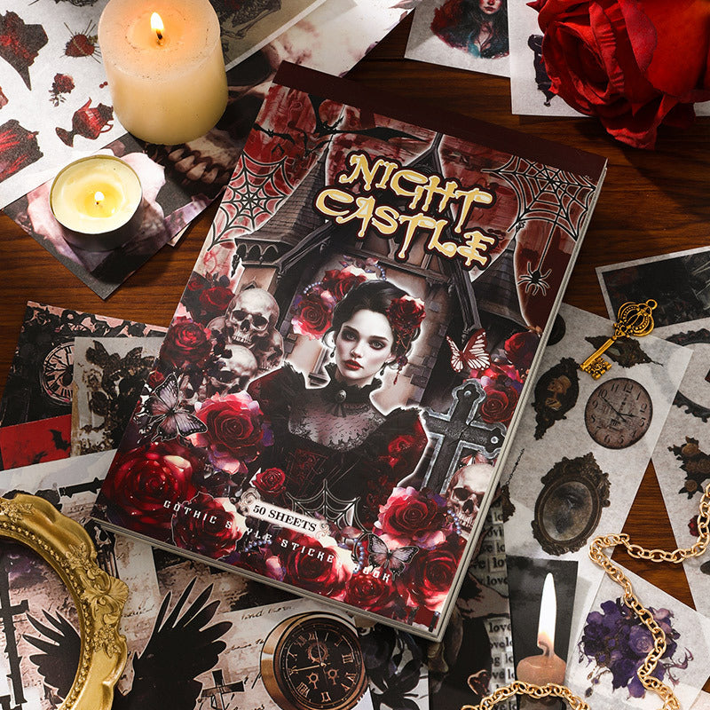 0419 Night castle sticker Book -50Pcs each pack