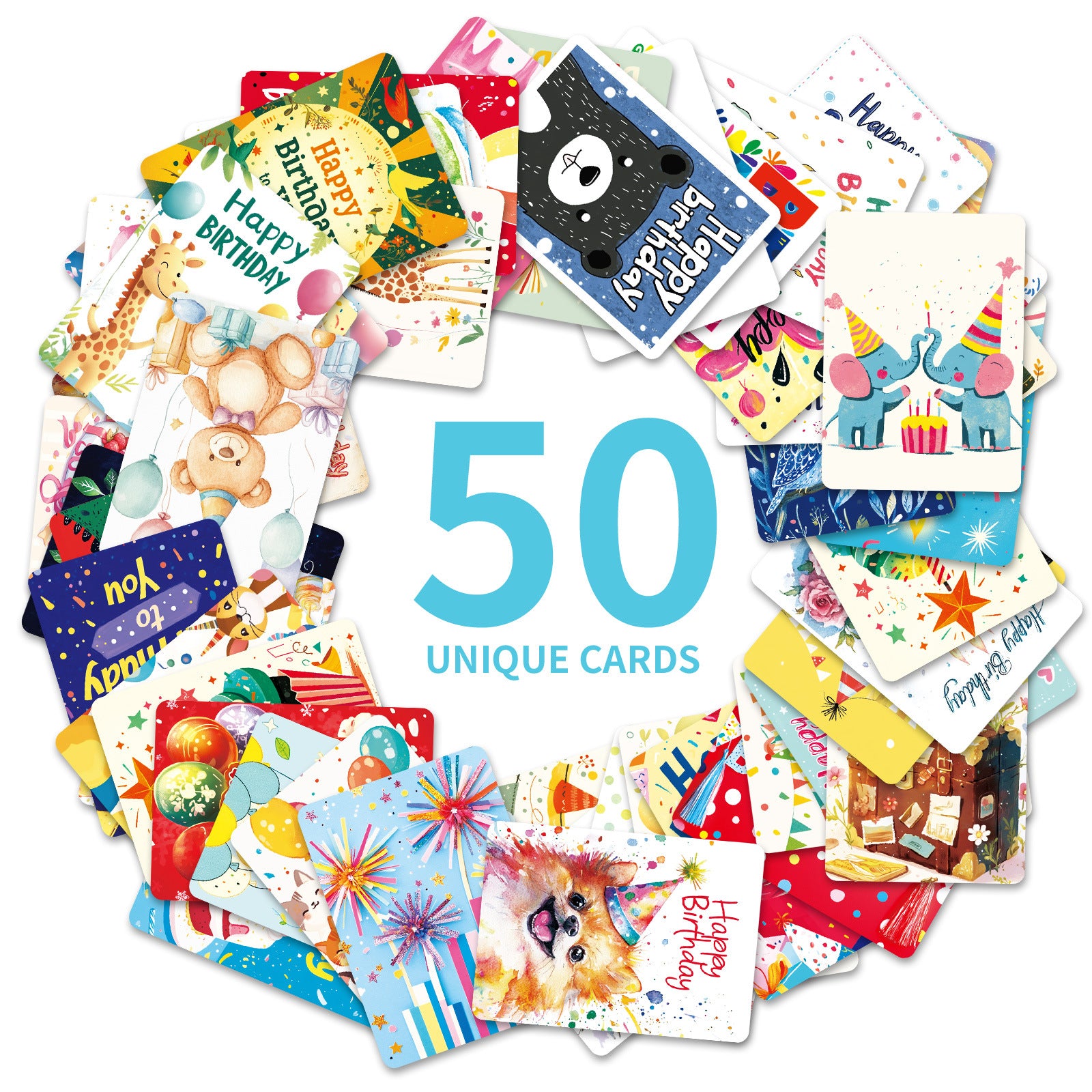 0621 Birthday wishes ATC card 50pcs
