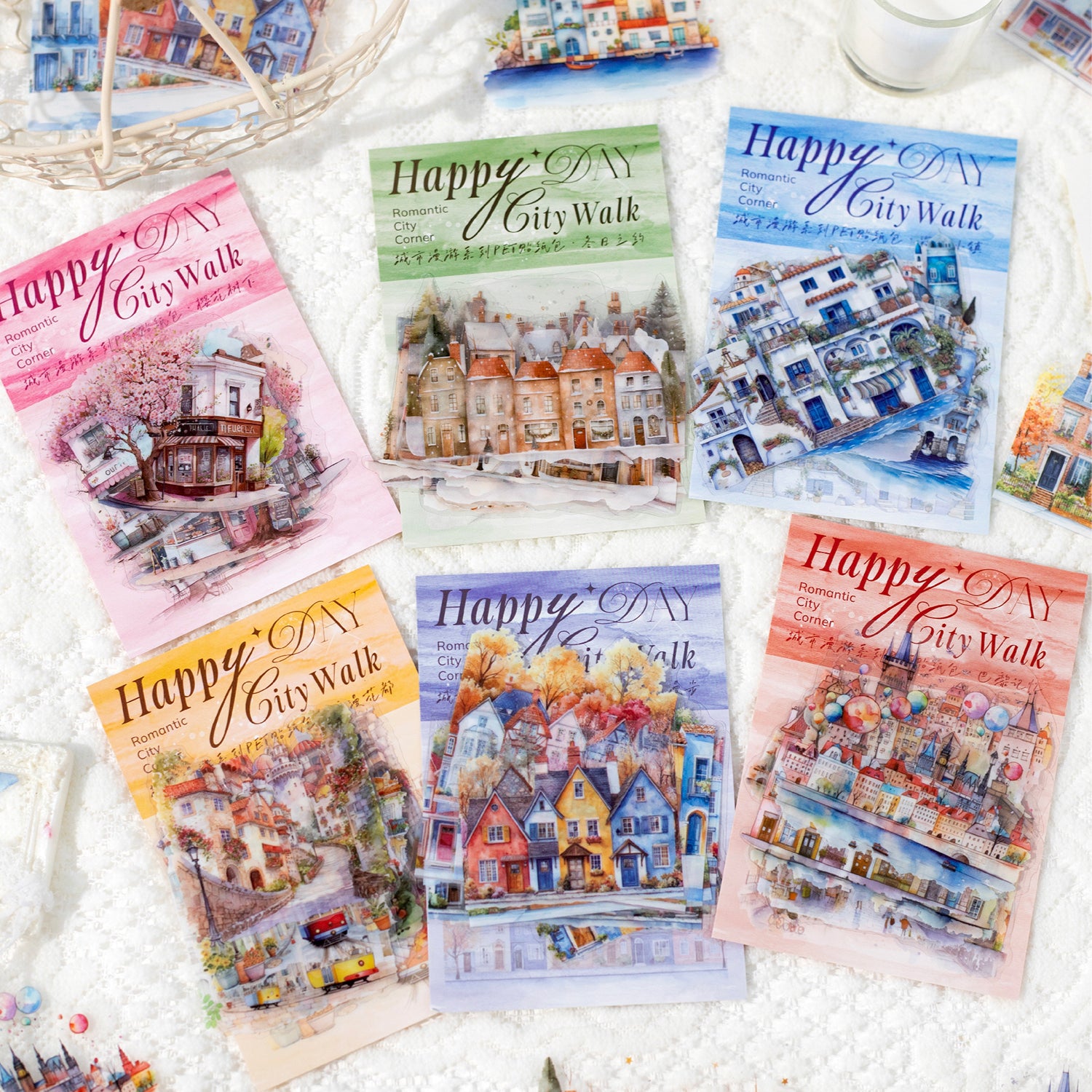 0219 City Walk Series sticker -30Pcs each pack