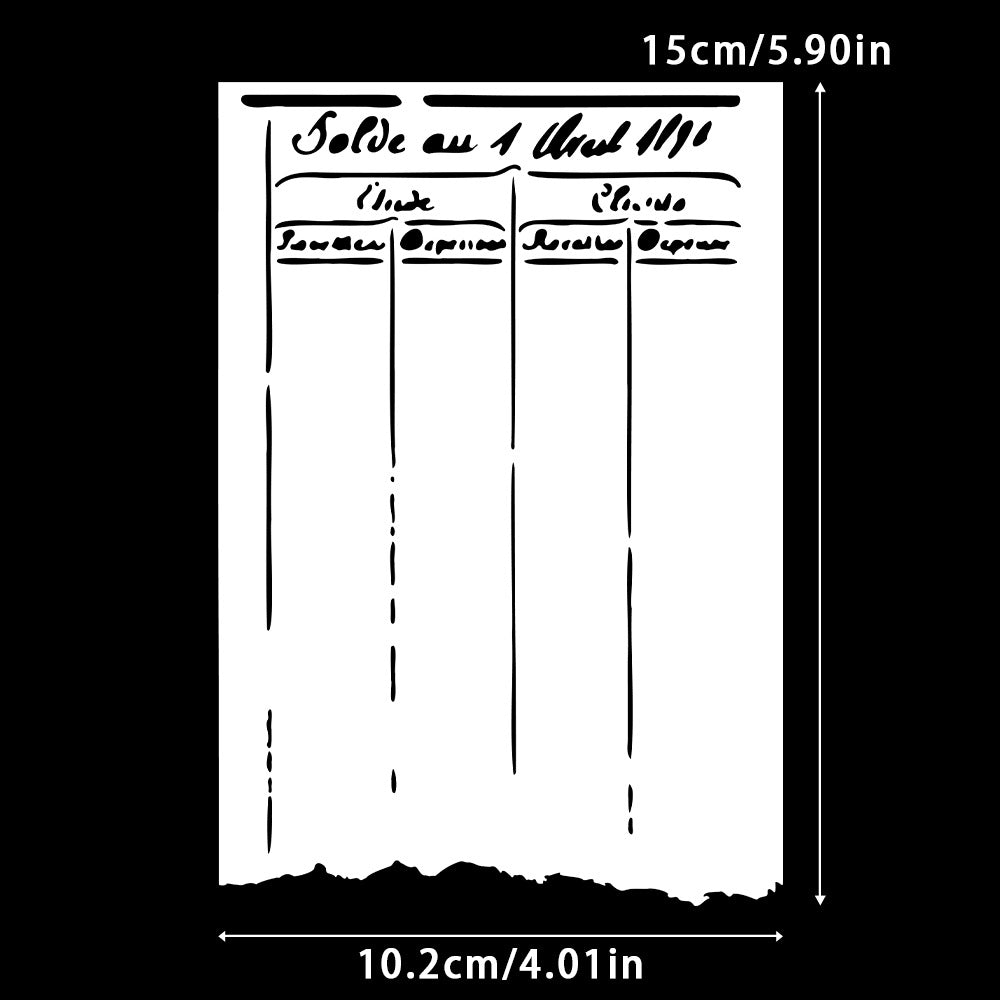 0712 Letterhead stencil 10.2CM*15CM