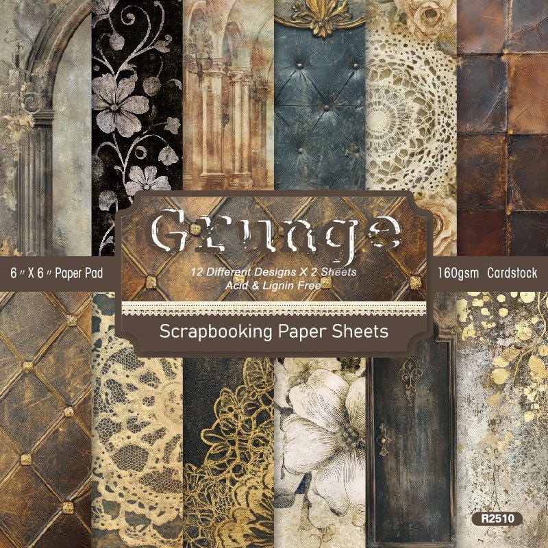 0315 Grunge background paper R2510 -24Pcs each pack