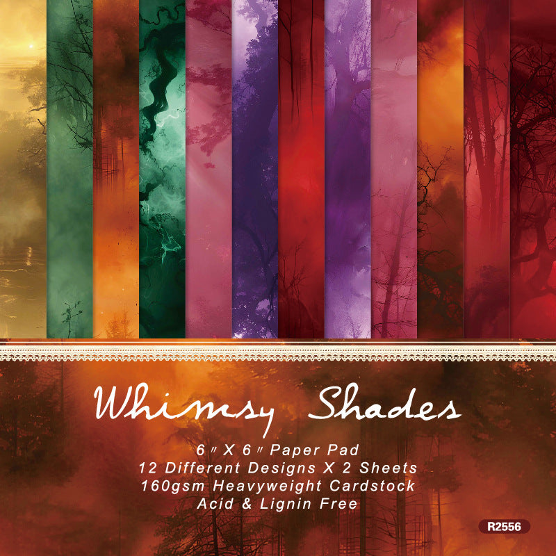 0727 Whimsy Shades Background Paper R2556 -24Pcs each pack