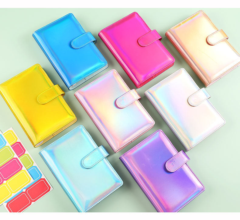A6 6-Ring Loose-Leaf Binder Cover, Laser Organizer Shell Only (No Inner Pages) for DIY Journal