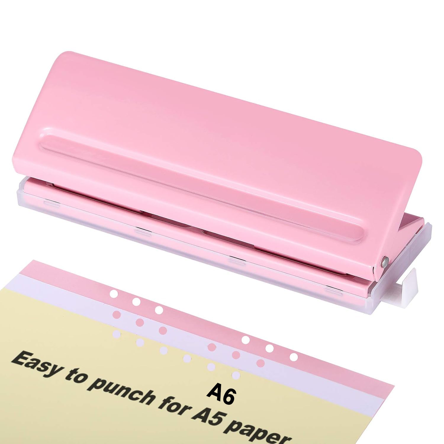 0628 Adjustable 6 Hole Punch:  Capacity for A4 / A5 / A6 / Personal/Pocket Size