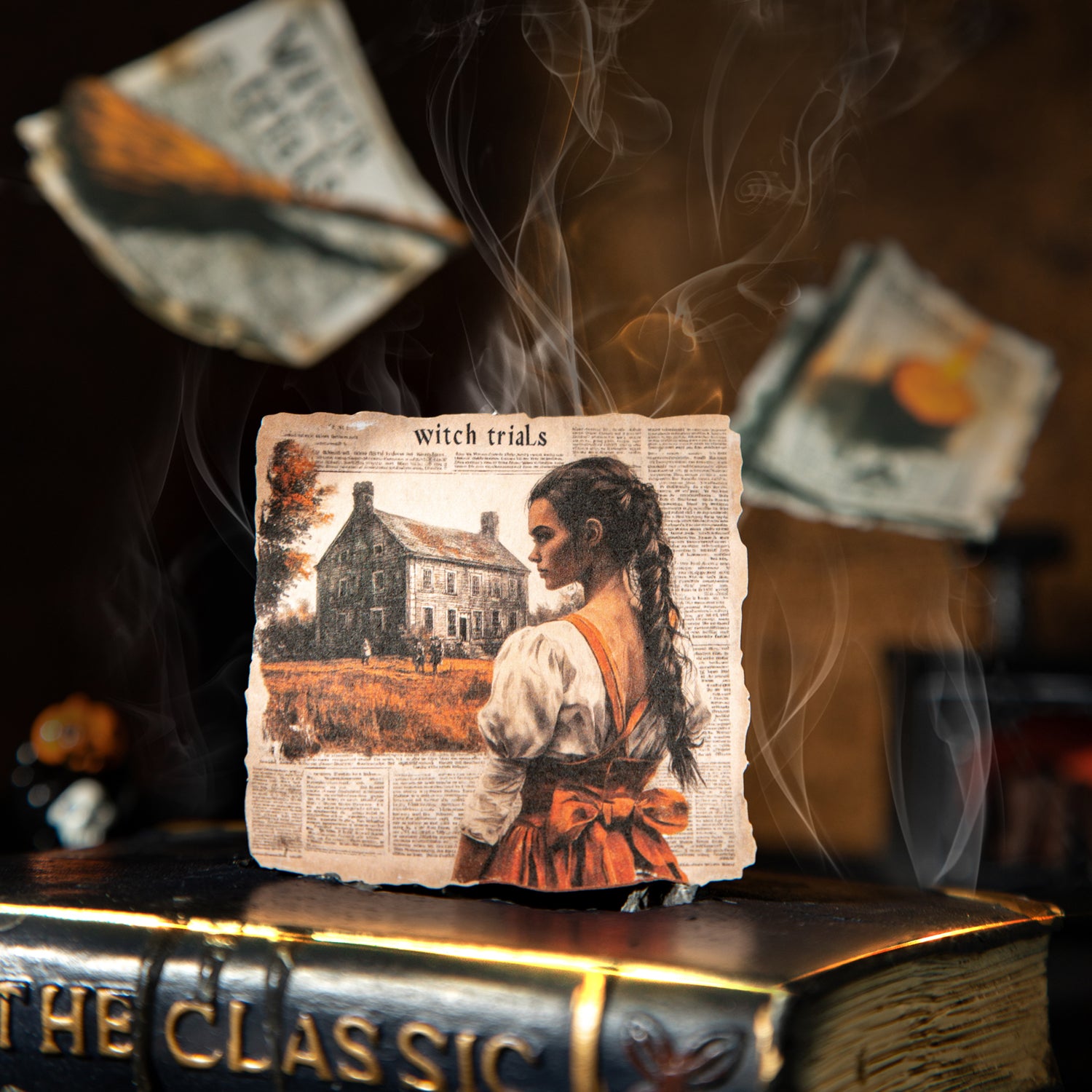 1224 Witch's Newspaper Solid sticker -20Pcs each pack