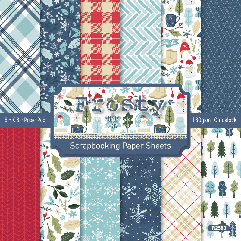 0927 Frosty background paper R2580 -24Pcs each pack