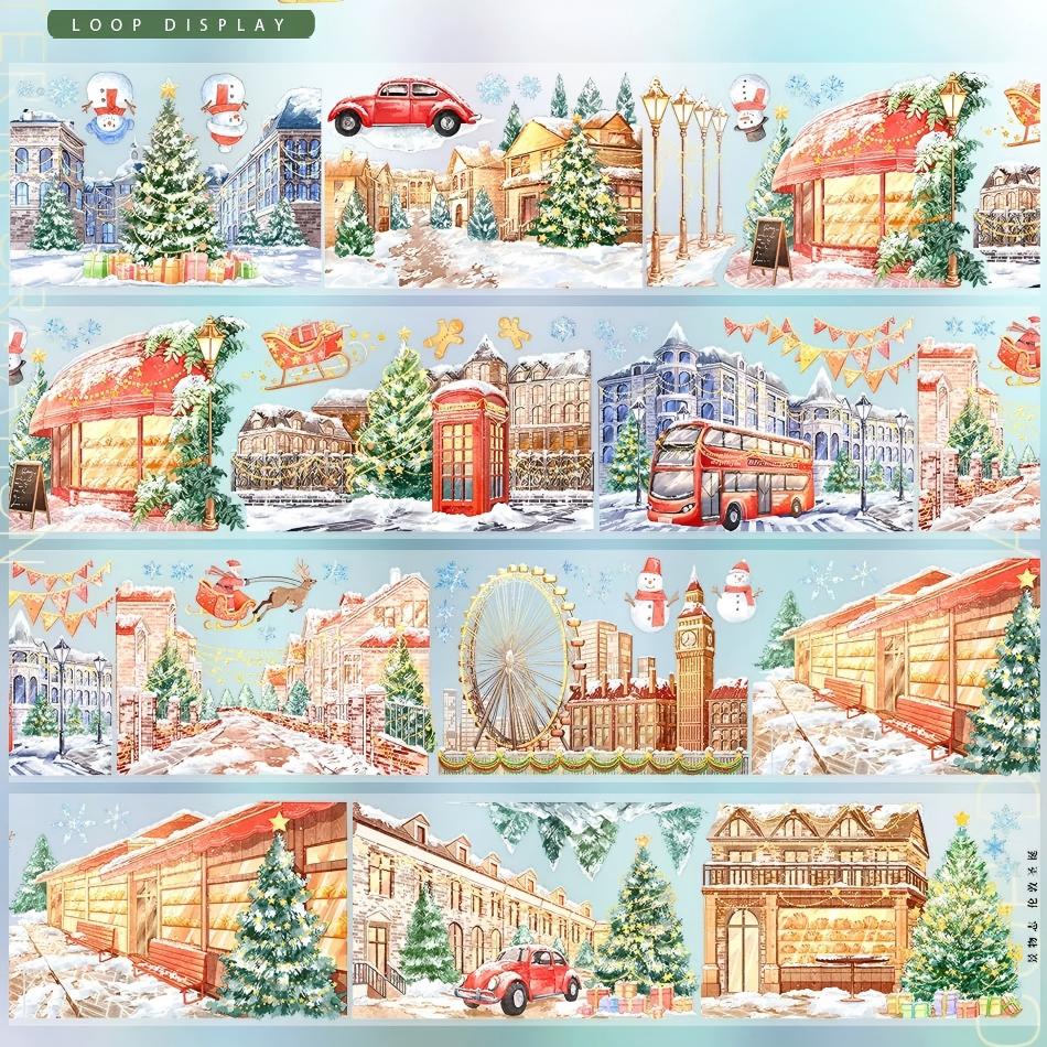 1203 London Christmas PET Tape -7cm wide