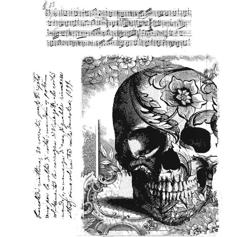 0701 Skull Clear Stamp 15cm*20cm