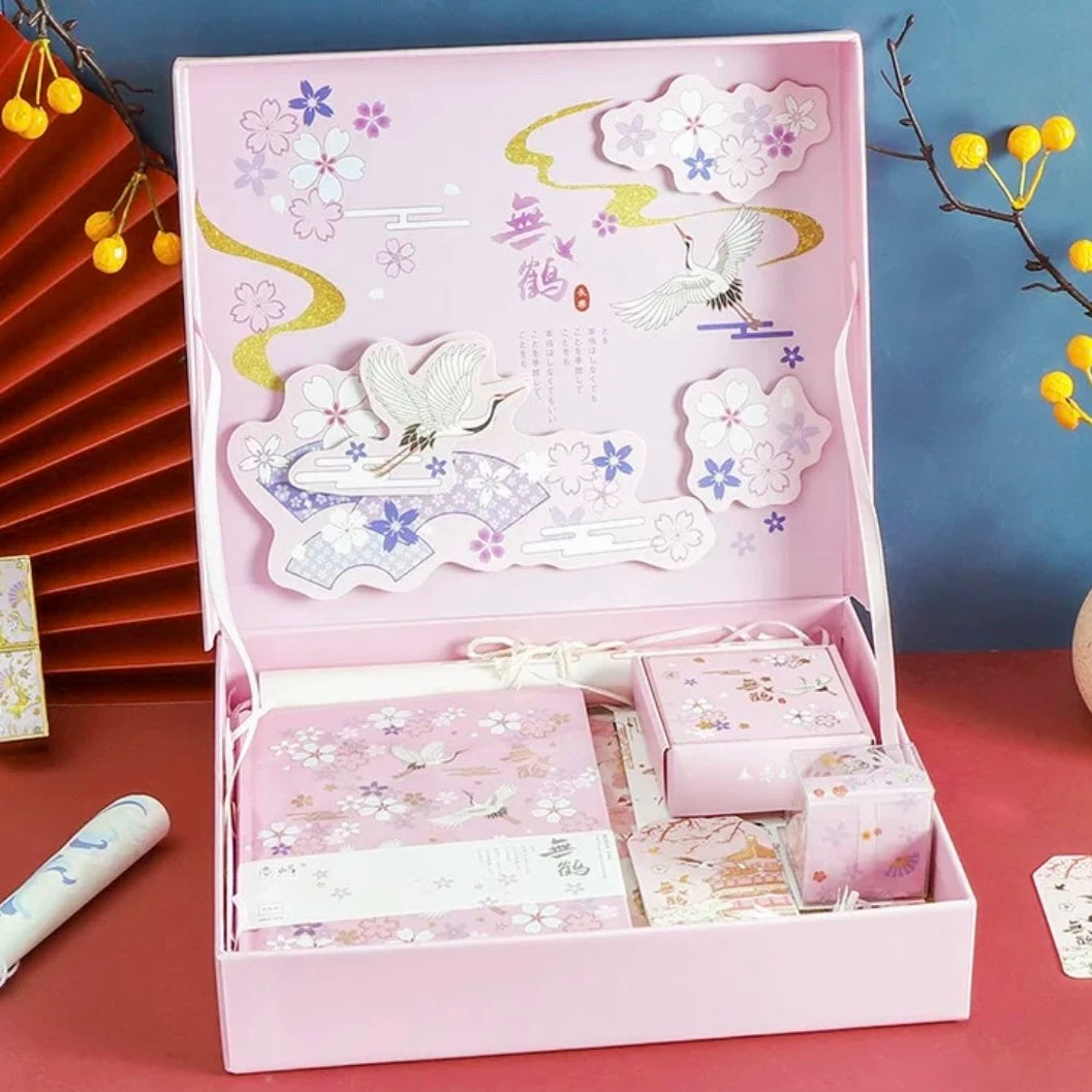 0712 Crane and cherry blossom journal box