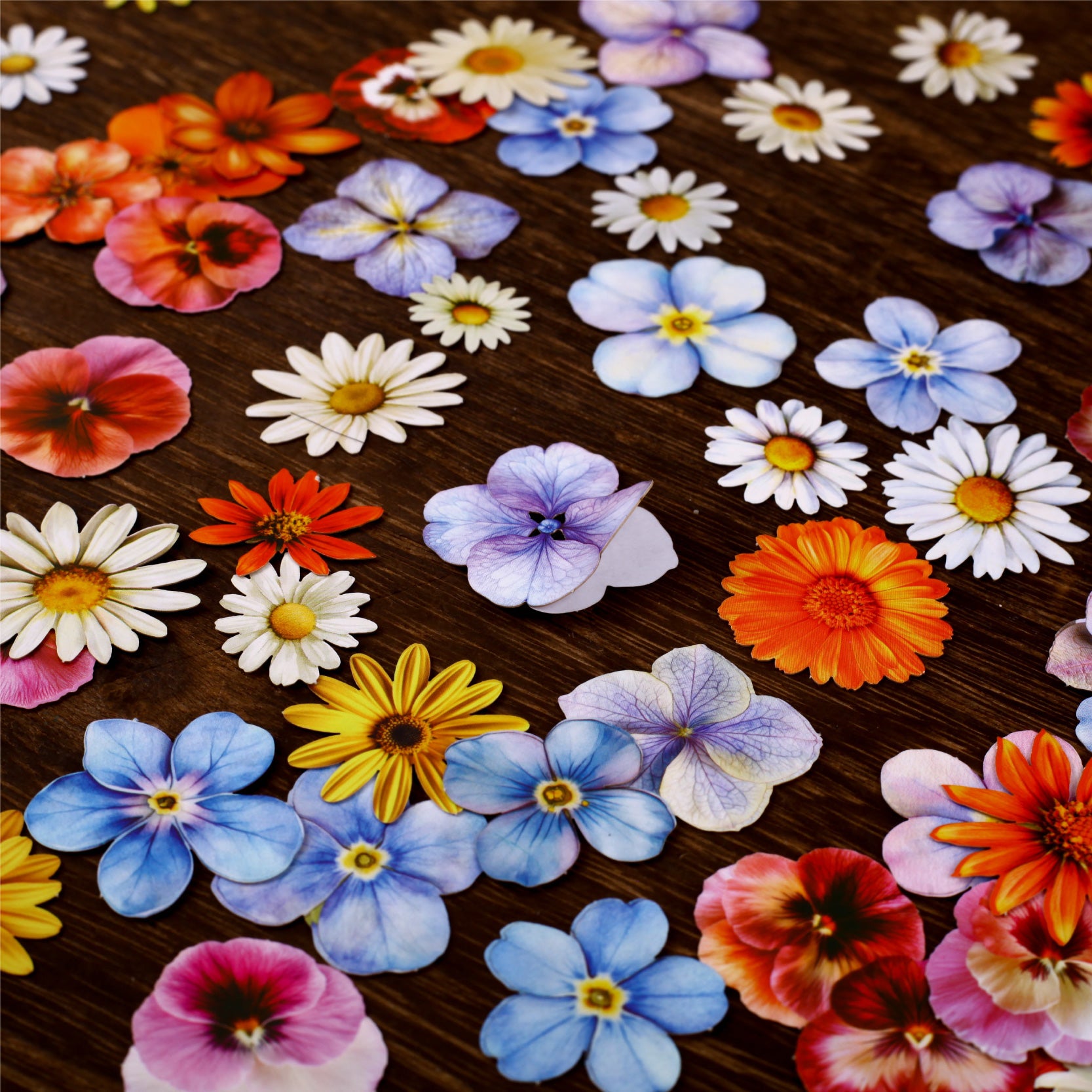 0903 Flowers cardstock Sticker -25Pcs each pack