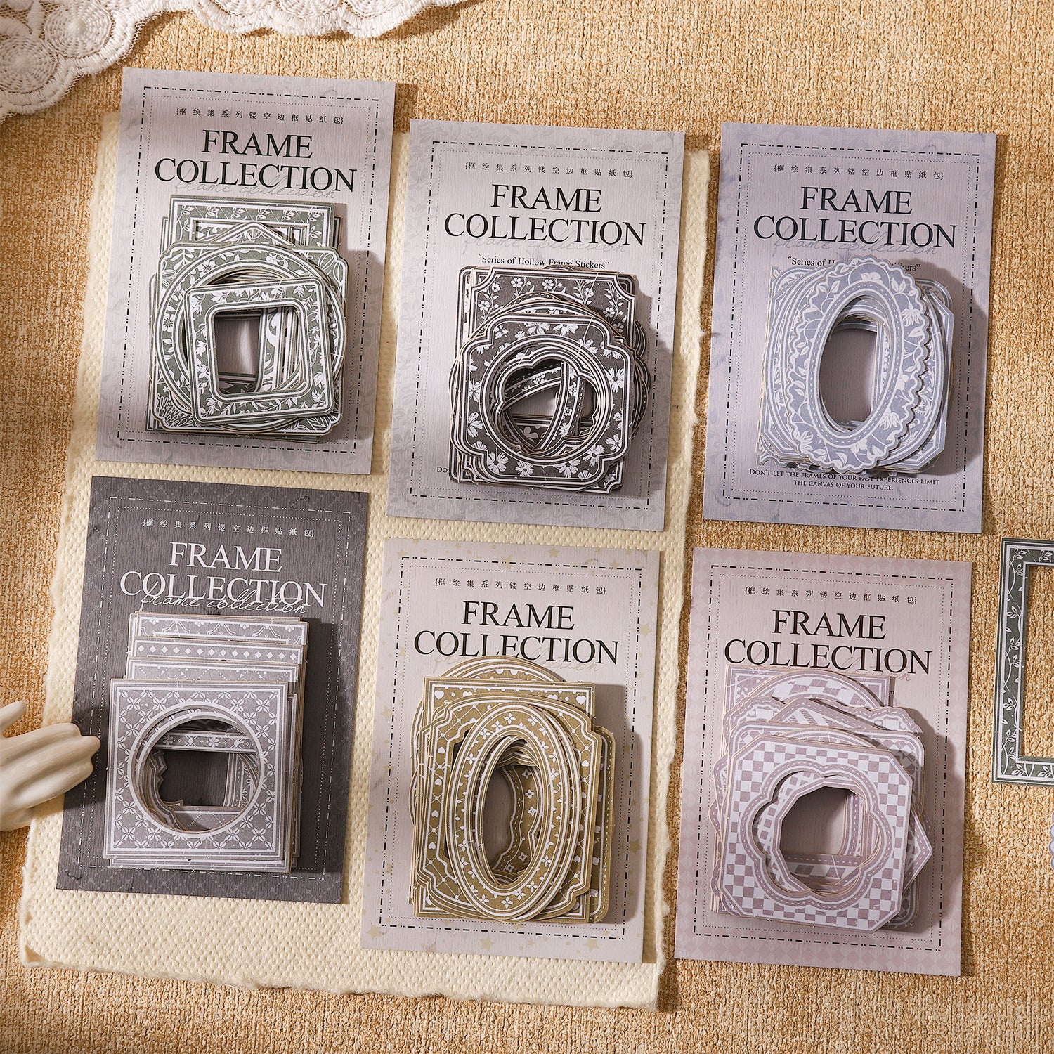 260306 Frame collection die cut Solid Sticker -20Pcs each pack