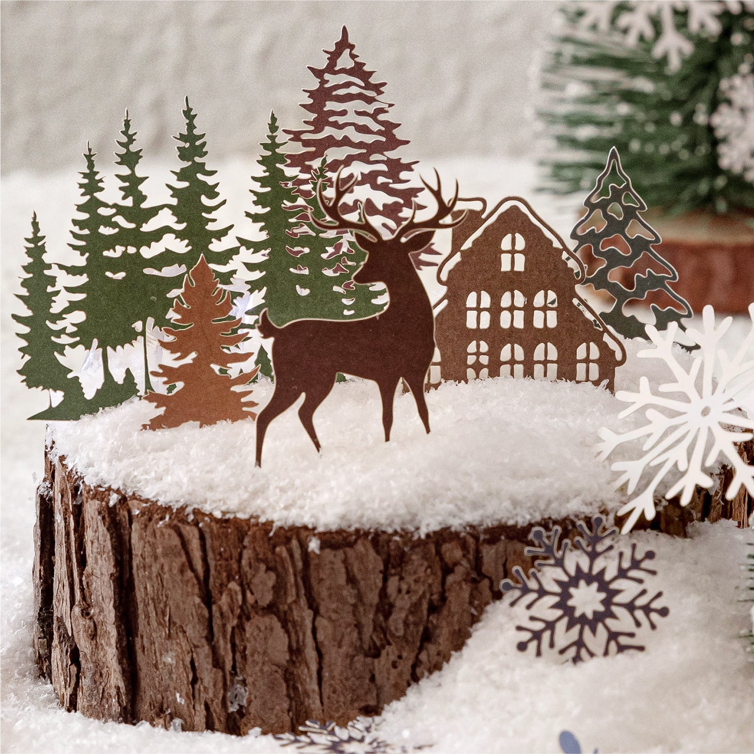 260105 Winter collection die cut Solid paper -30Pcs each pack