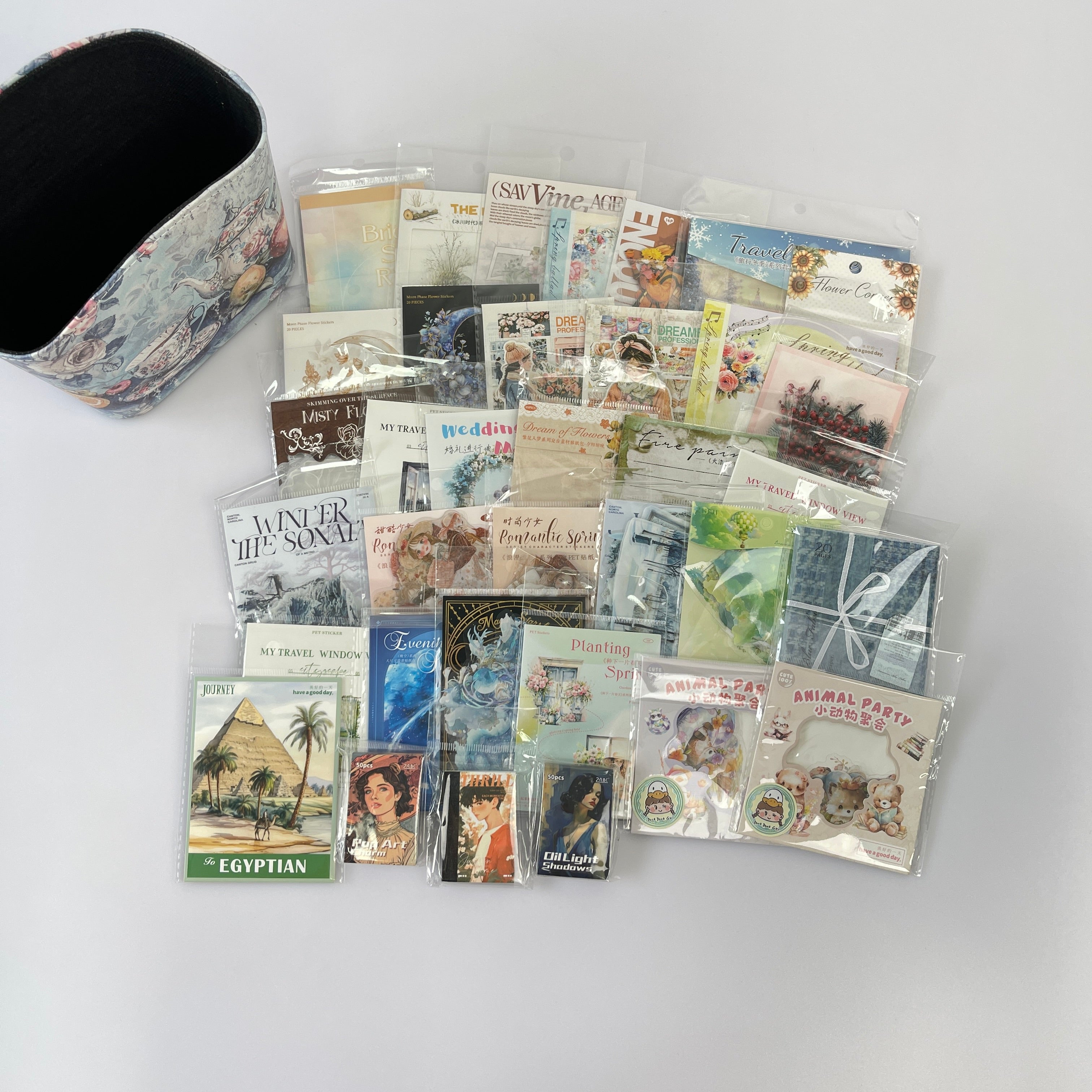 0810 B71 Colorful journaling supplies mixed bundle