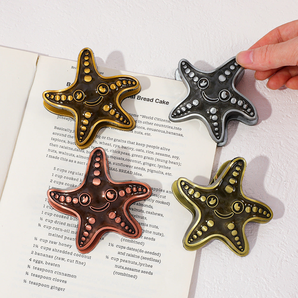 0917 Vintage metal starfish clip