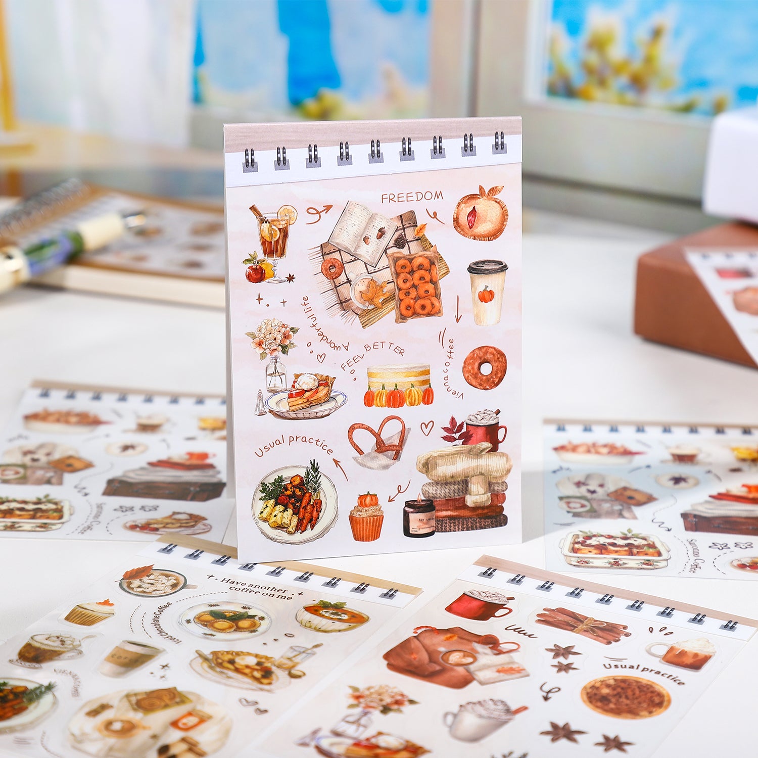 0407 Life Notes Series PET & Washi Sticker Book -18Pcs each pack