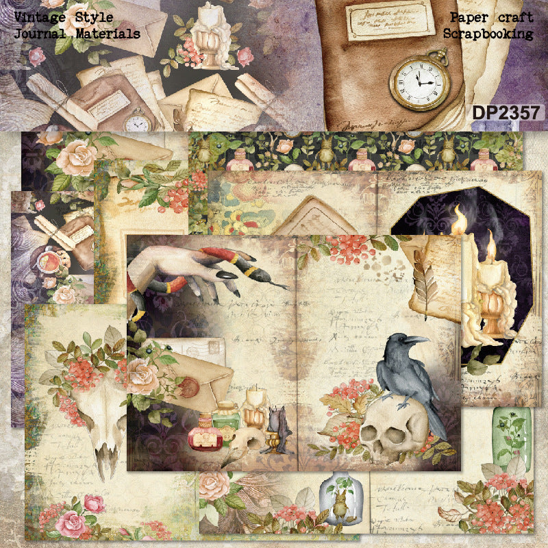 260317 A5 Dark background paper DP2357 -8Pcs each pack