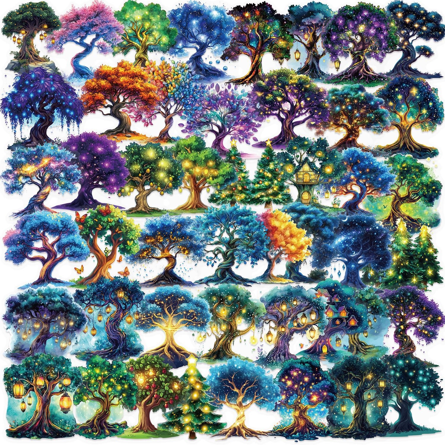 0823 50 Magic tree PET sticker